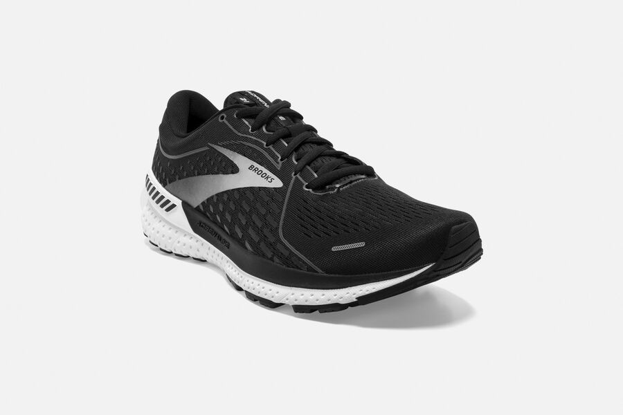 Brooks Adrenaline GTS 21 Road Running Shoes Mens Black/White 561724-FVN